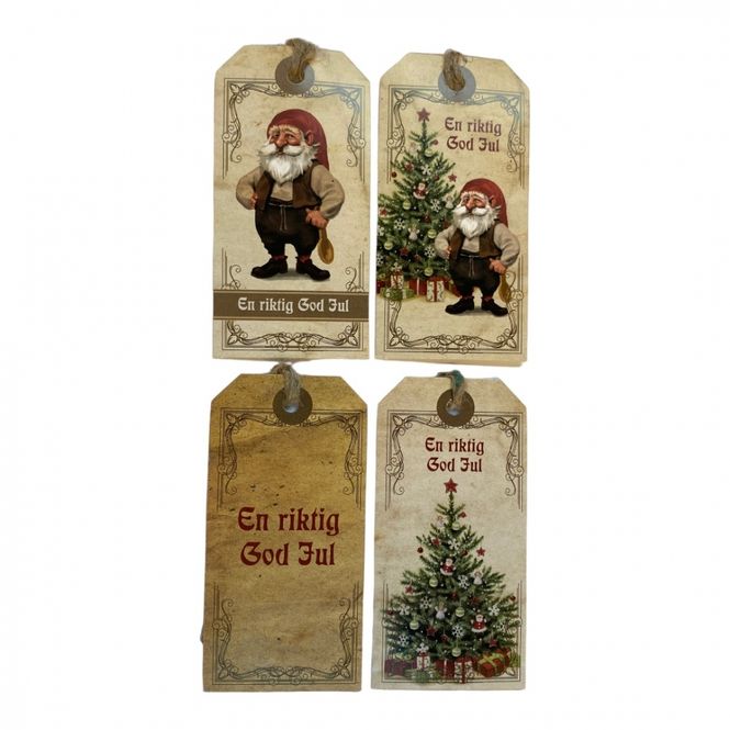 Hovedbilde julemerkelapper 4 pk. Store