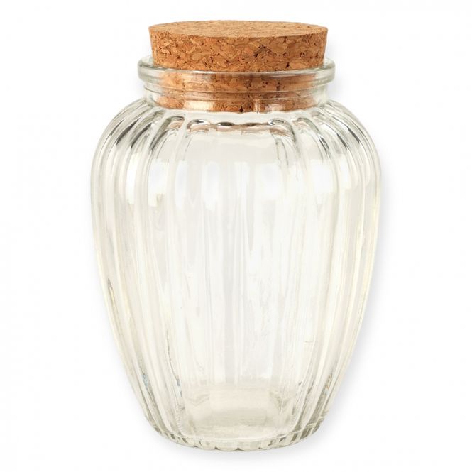 Hovedbilde Glasskrukke med lokk av kork 280 ml.