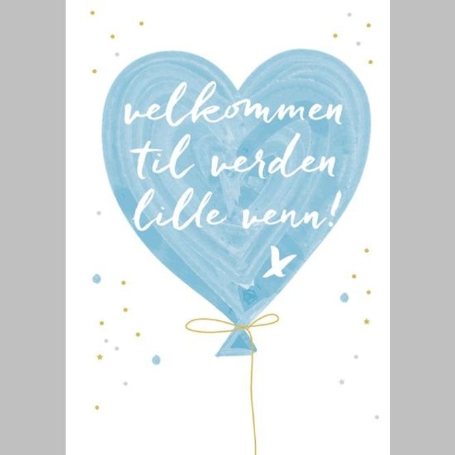 Hovedbilde Gratulasjonskort dobbelt med konvolutt velkommen ...