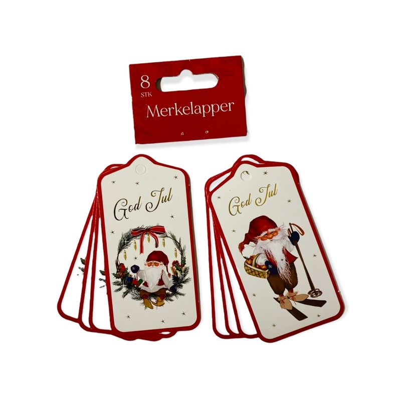 Julemerkelapper 8 pk.
