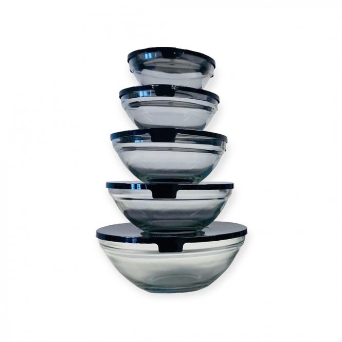 Hovedbilde Glassboller med lokk 5 pk.