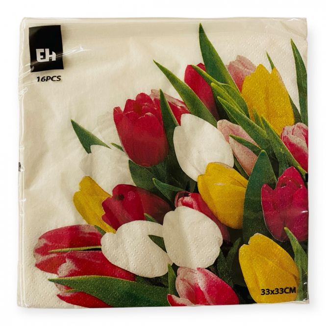 Hovedbilde Servietter 16 pk. Tulipaner
