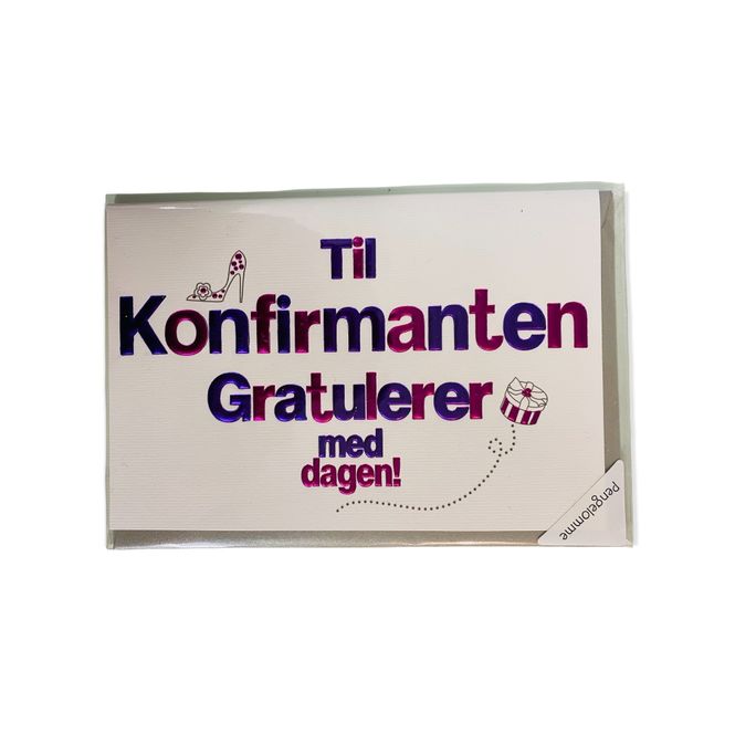 Hovedbilde Konfirmasjonskort dobbelt med konvolutt