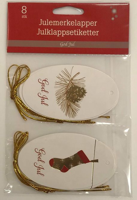 Hovedbilde Julemerkelapper 8 pk