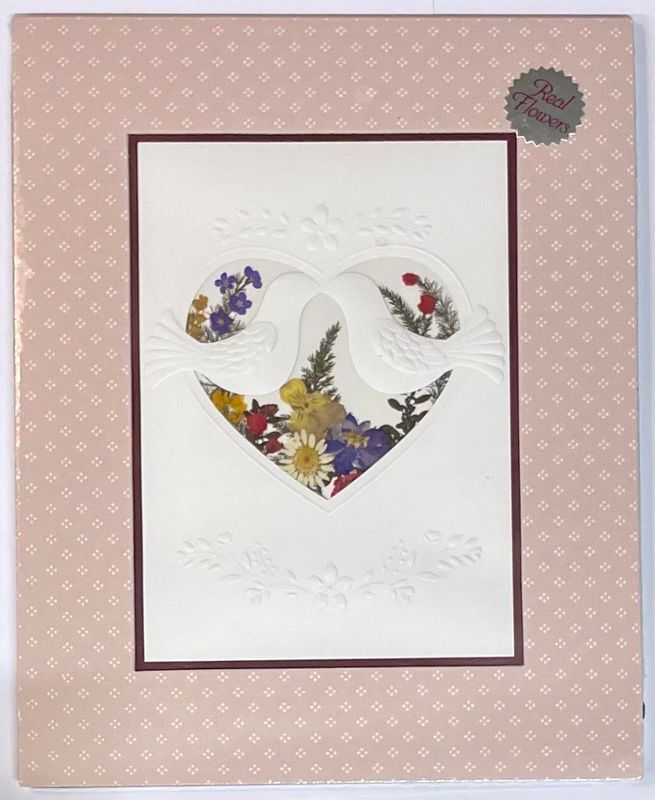 Bilde med ekte tørkede blomster