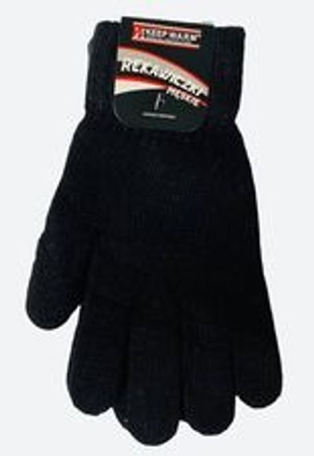 Hovedbilde Fingervanter Ull Herre sorte