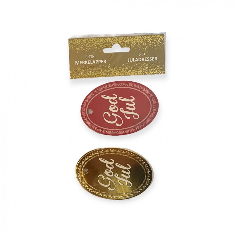 Julemerkelapper 6 pk.
