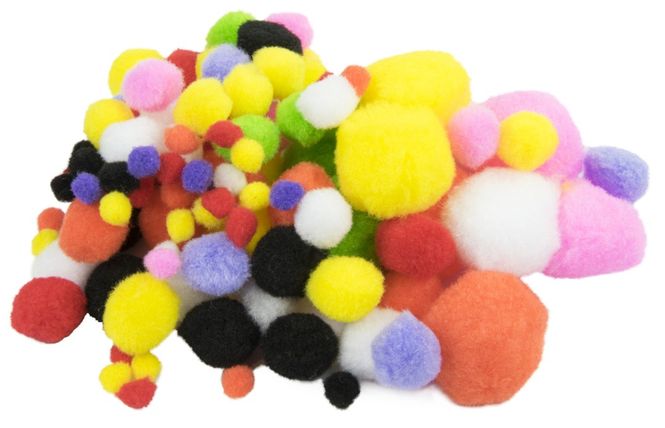 Hovedbilde Fargerike Pom pom  100pk.