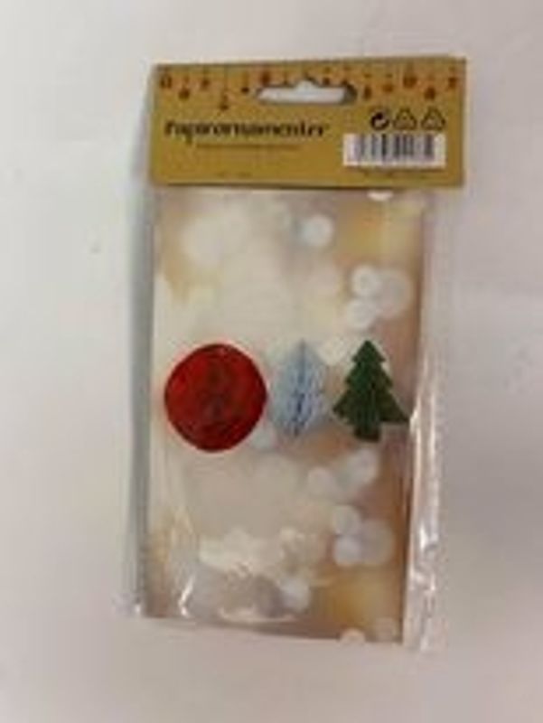 Papirornamenter 3 stk