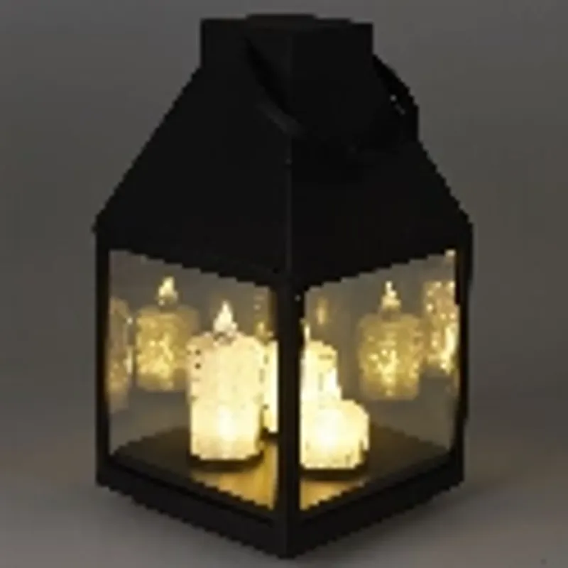 Lanterne med 3 LED-lys, 25 cm