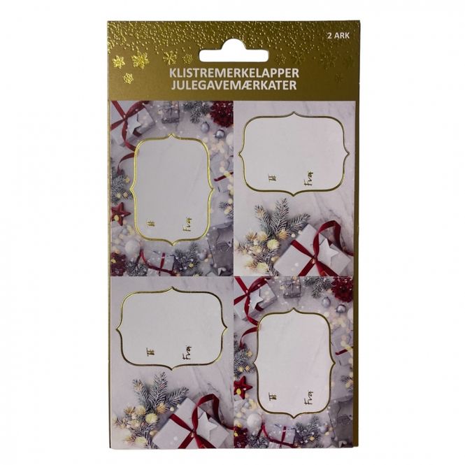 Hovedbilde Julemerkelapper selvklebende 8 pk