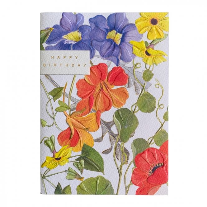 Hovedbilde Gratulasjonskort dobbelt med konvolutt Blomster