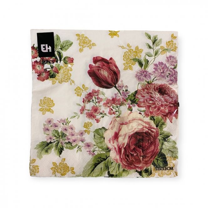 Hovedbilde Servietter 16 pk. Blomster