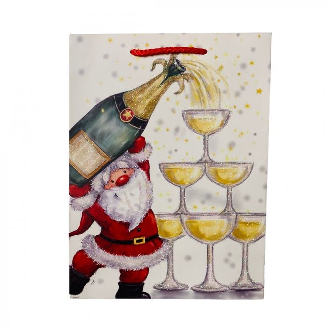 Hovedbilde Gavepose nisse med glitter