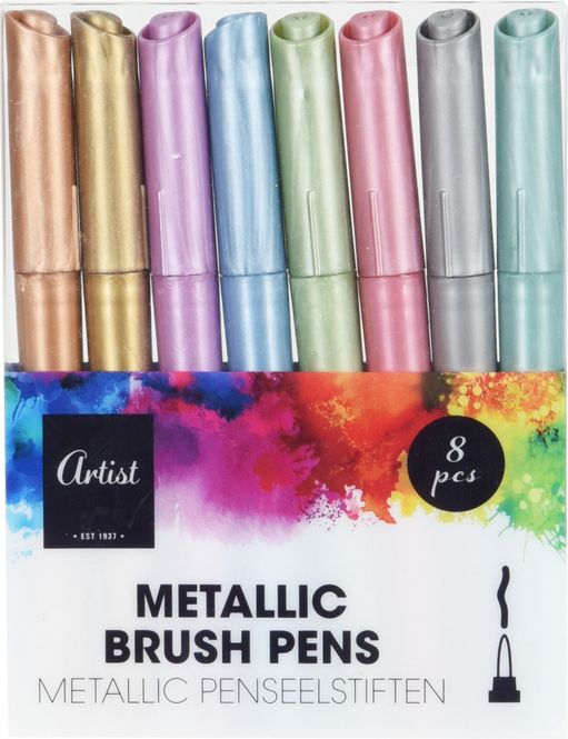 Hovedbilde Kunst-tusjer metalic 8 pk.
