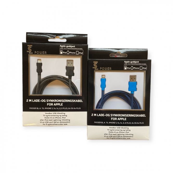 Hovedbilde Ladekabel meter for iPhone/iPad Apple-godkjent