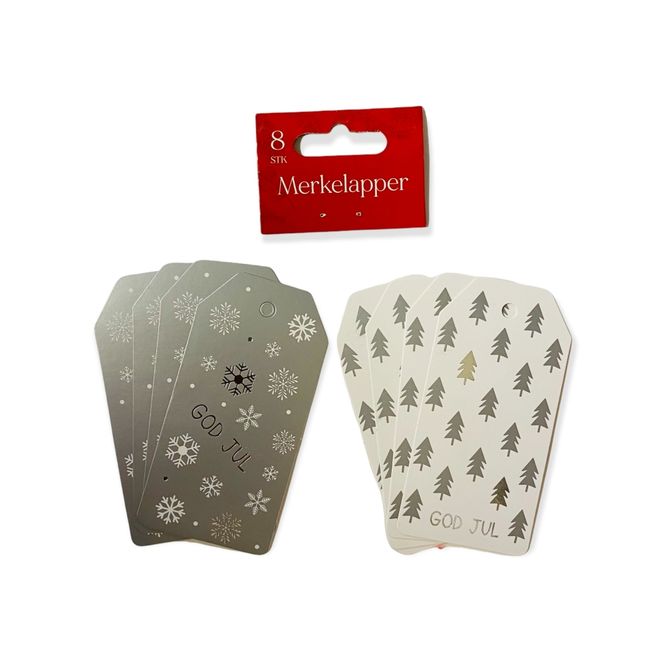 Hovedbilde Julemerkelapper 8 pk.