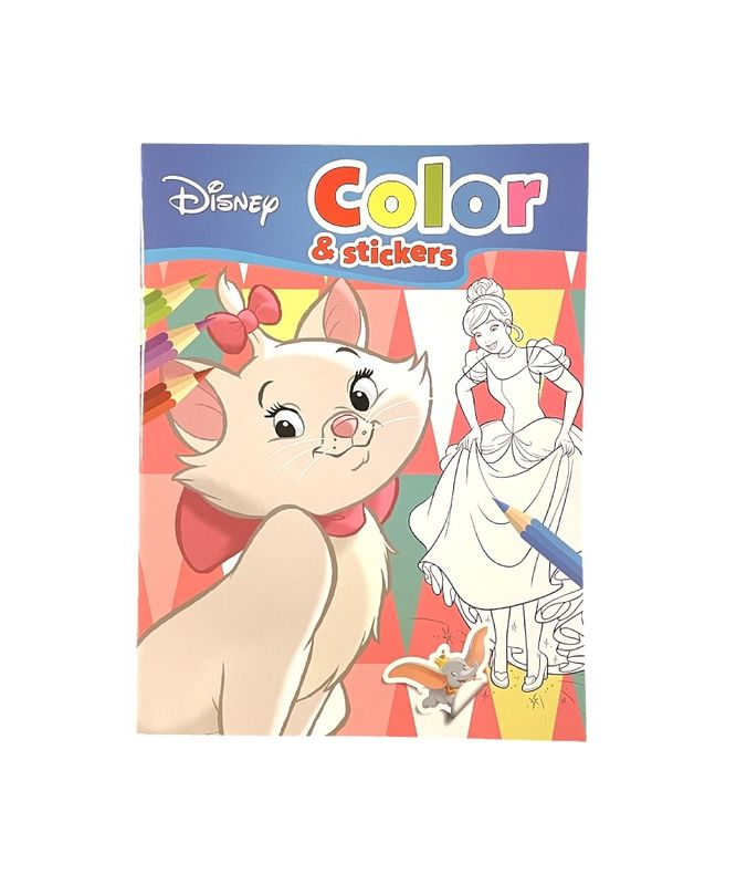 Fargeleggingsbok med stickers - cats Disney