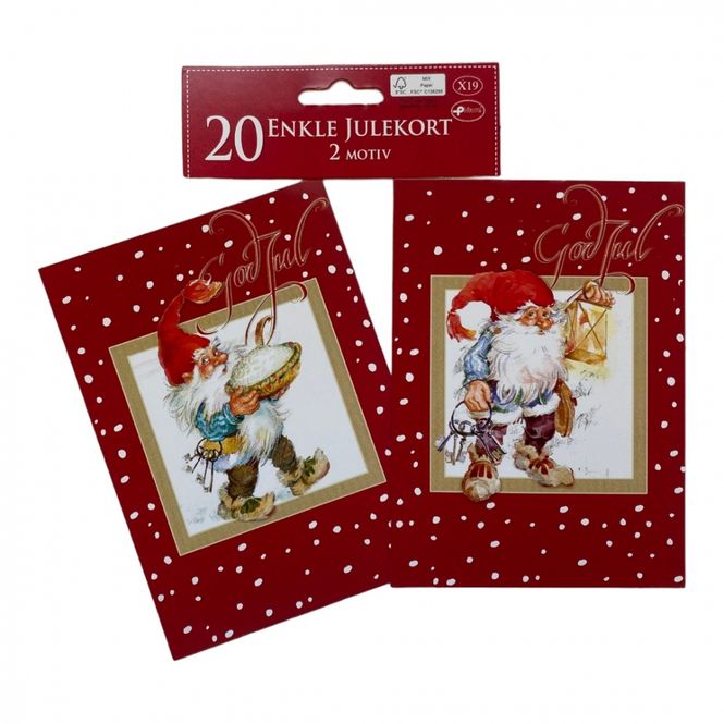 Hovedbilde Julekort enkle 20 pk. Nisser