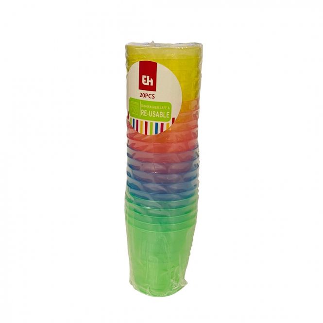 Hovedbilde Shotglass 20pk assorterte farger gjenbrukbare