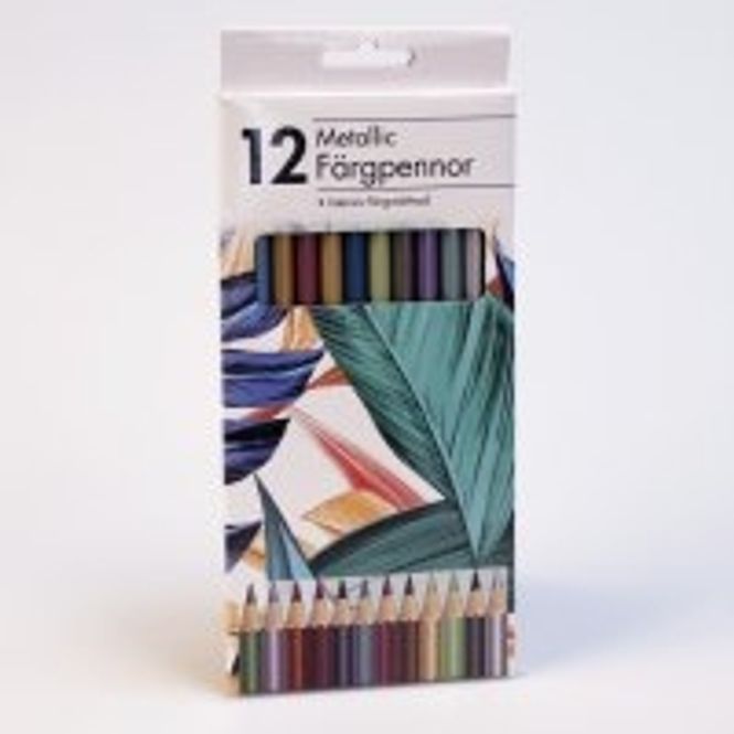 Hovedbilde Fargeblyanter 12 pk Metallic