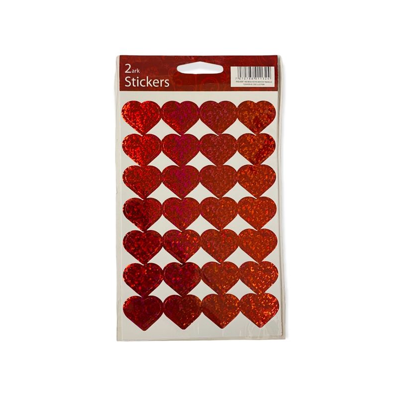 Julestickers Hjerter glitter