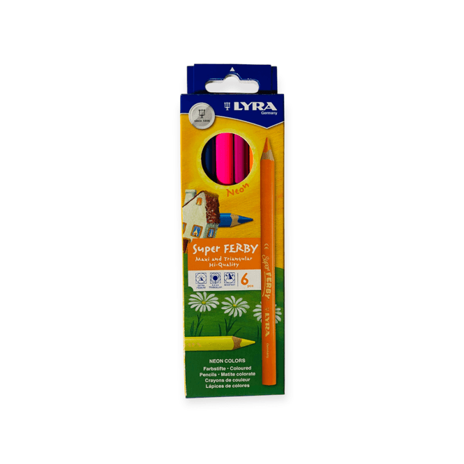 Hovedbilde Fargeblyanter Super Ferby neonfarger 6 pk.