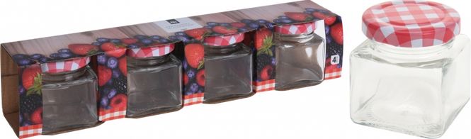 Hovedbilde Glasskrukker 4 pk. 75 ml
