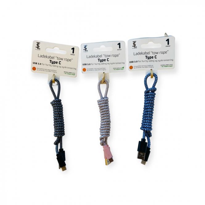 Hovedbilde Ladekabel Type C 1 meter