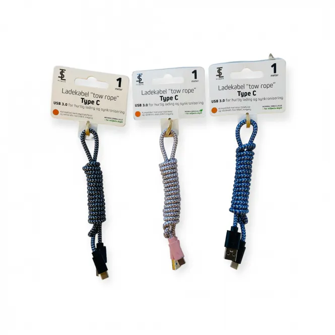Hovedbilde Ladekabel Type C 1 meter Superpris!