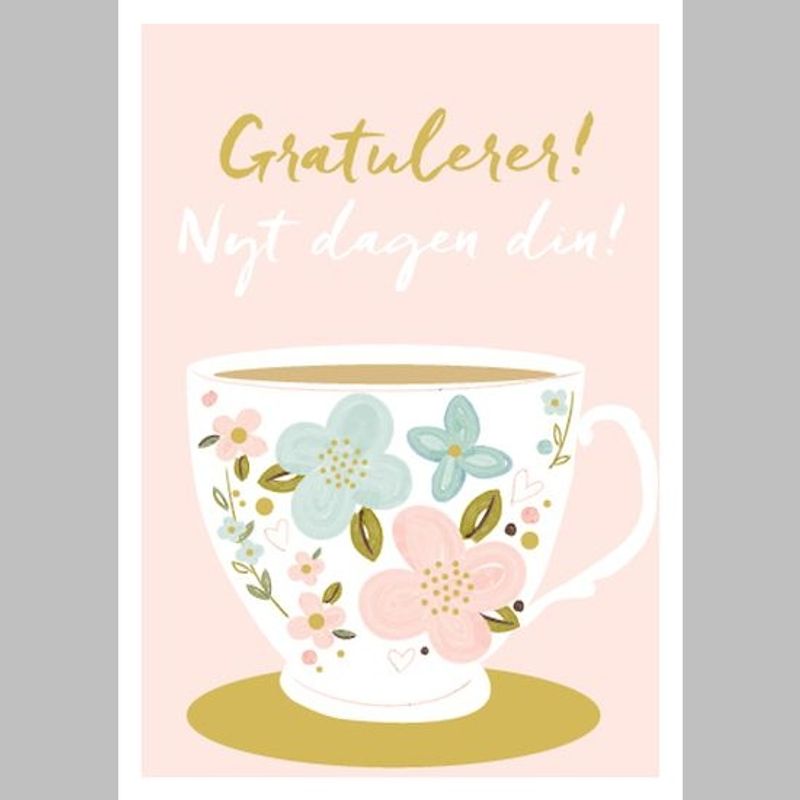 Gratulasjonskort dobbelt med konvolutt Nyt dagen din