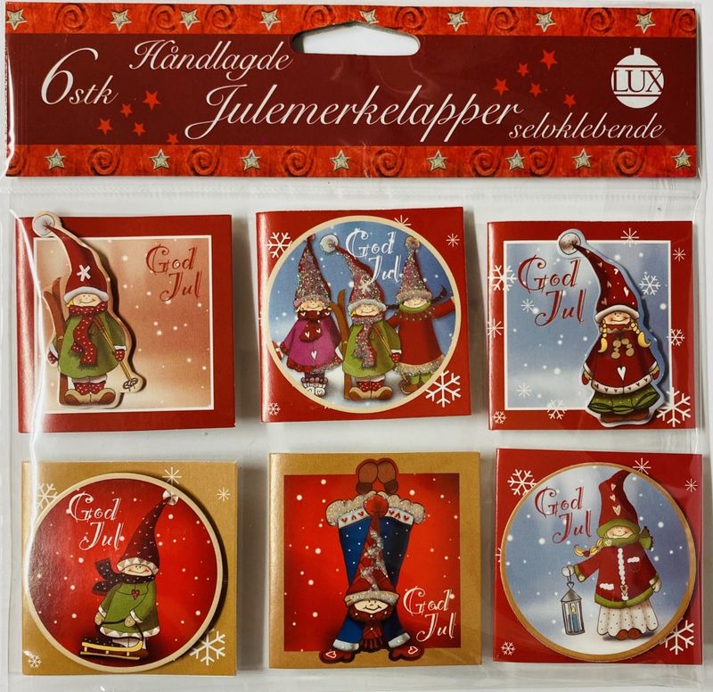 julemerkelapper 6 pk.
