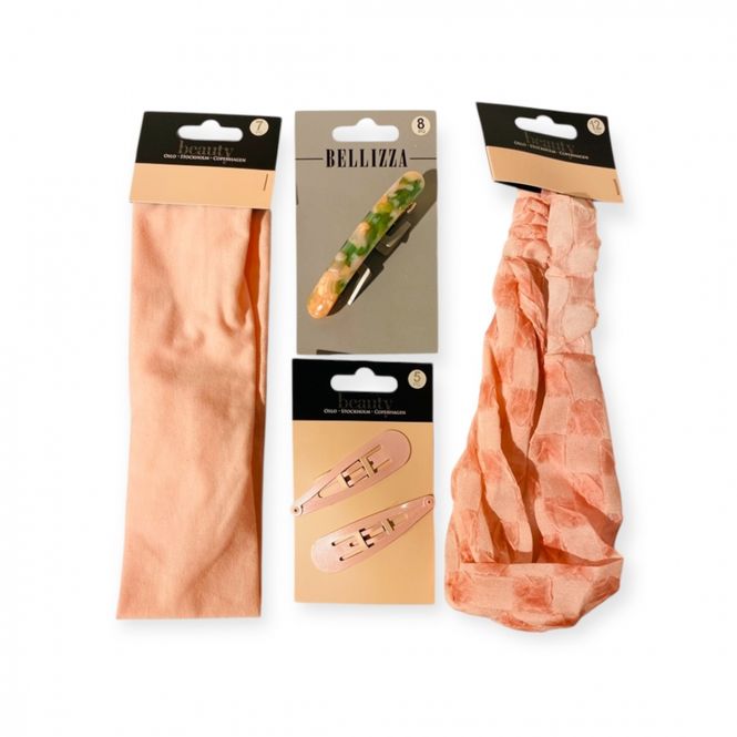 Hovedbilde Hårstylingsett 4 deler rosa Dame Superpris!