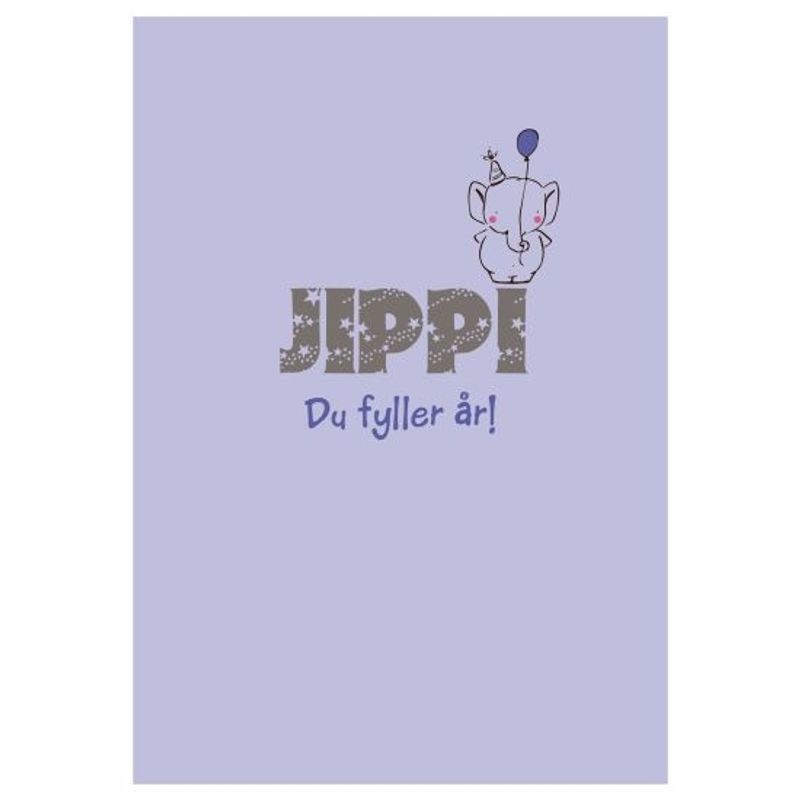Gratulasjonskort 25 pk. Jippi