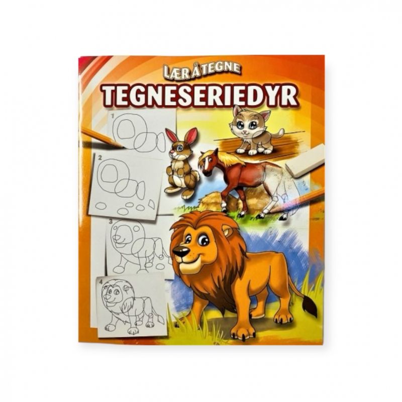 Aktivitetsbok lær å tegne  tegneseriedyr