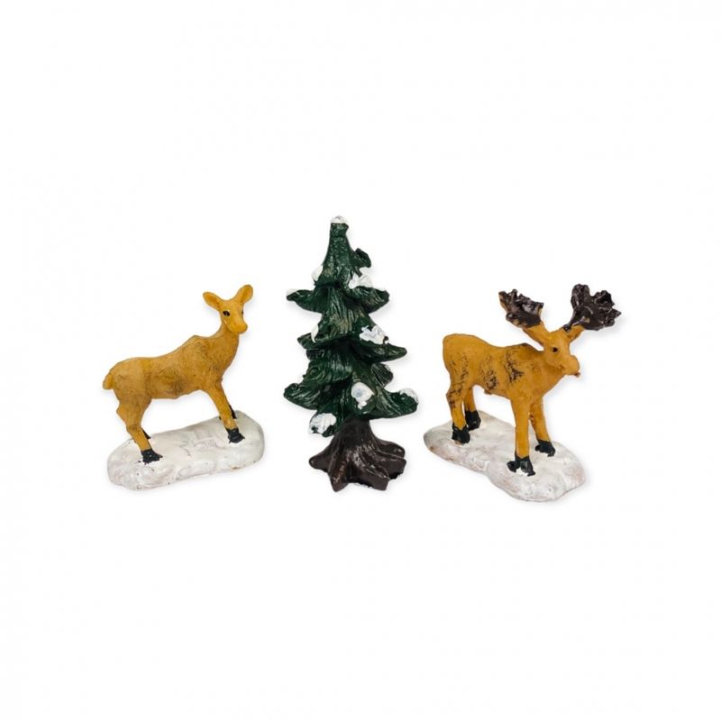 Julefigurer elger og grantre