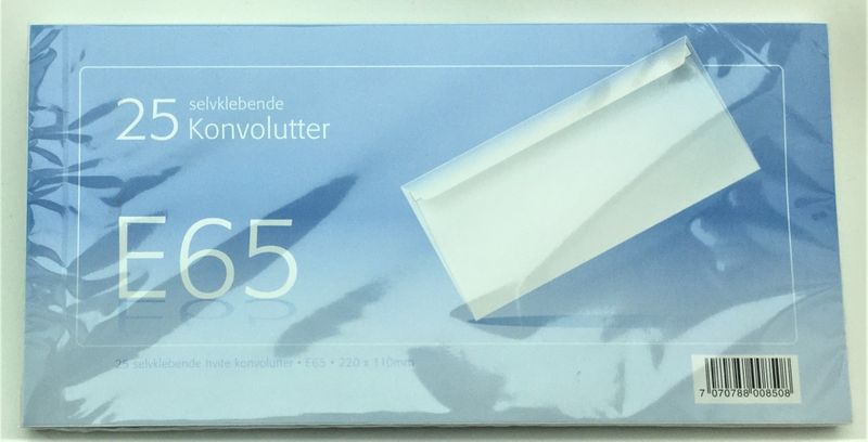 Konvolutter E65 25 pk.