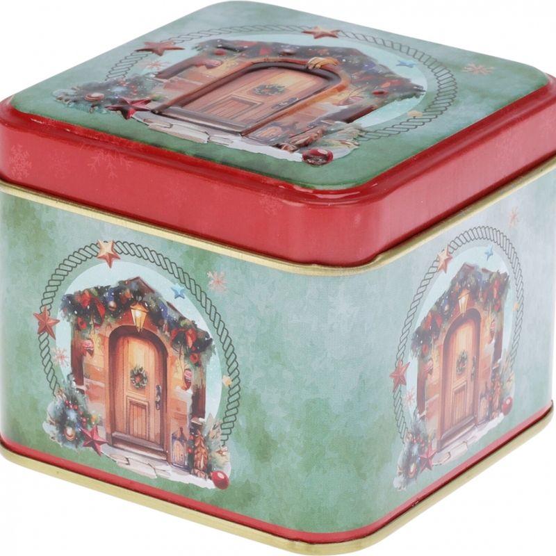Kake/gave-boks hus 8x8x6,5 cm