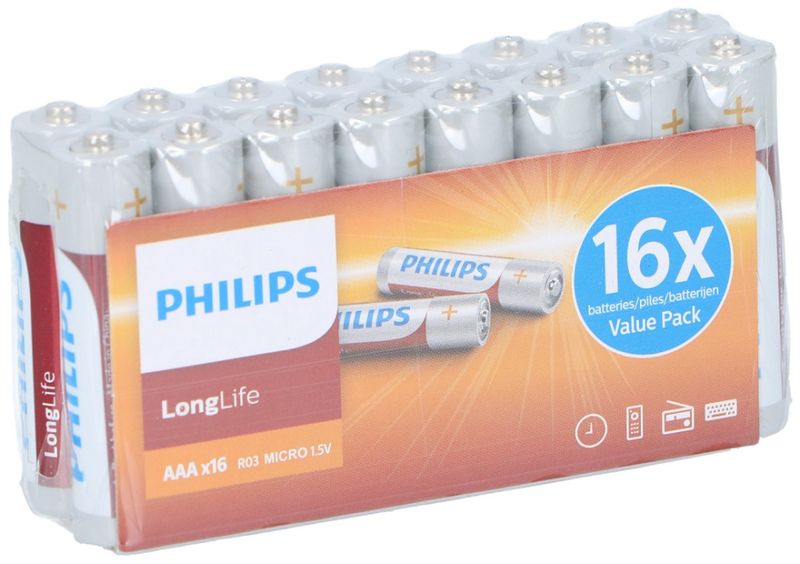 Philips Batteri AAA16pk.