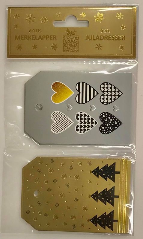 Julemerkelapper 6 pk.