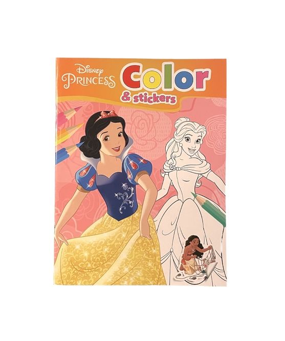 Hovedbilde Fargeleggingsbok med stickers - princess Disney