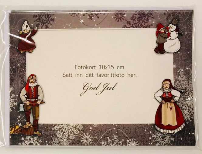 Hovedbilde Fotorammer jul, med konvolutt 10 x 15cm 4pk